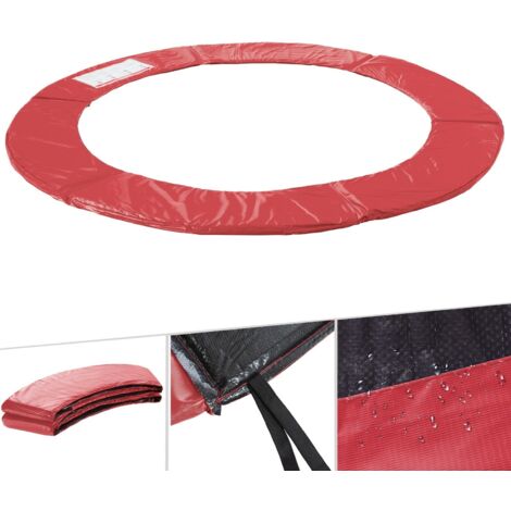 AREBOS Cubierta para Borde de Cama elástica 183 cm Protección de bordes Rojo