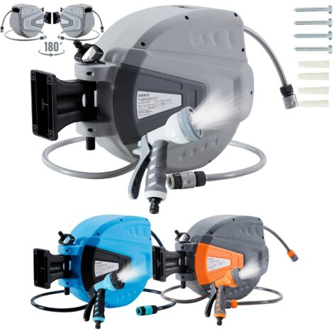 AREBOS enrouleur de tuyau d'arrosage tuyau d'arrosage tuyau d'arrosage gris 20 m