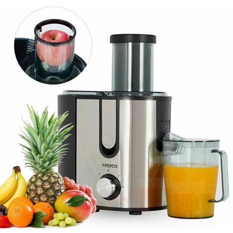 AREBOS Entsafter Saftpresse Edelstahl Presse Saft Slow Juicer Frucht Obst 1200W