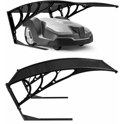 AREBOS Garage per robot tagliaerba Carport Rasaerba Nero