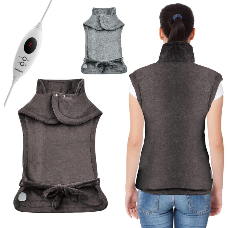 Arebos - Gilet chauffant Gilet chauffant Coussin chauffant Anthracite 85 x 60 cm