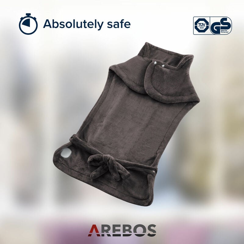 Arebos - Gilet riscaldante Gilet riscaldante Antracite 85 x 60 cm