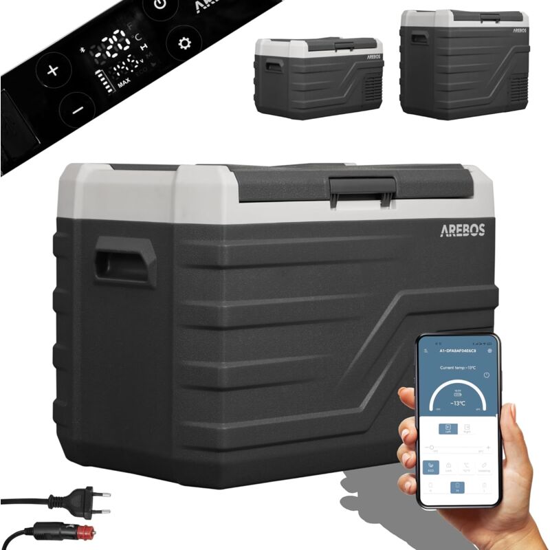 Glacière à compresseur 35 litres Glacière électrique avec commande app pour refroidir, congeler et maintenir au chaud Réfrigérateur jusqu'à -20 °c