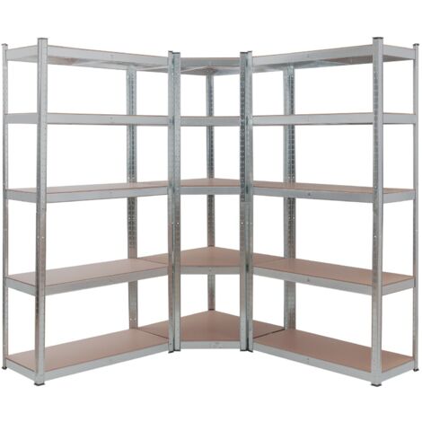 AREBOS Heavy duty shelving Corner shelving Storage shelving Workshop shelving Boltless shelving Cellar shelving Storage shelving