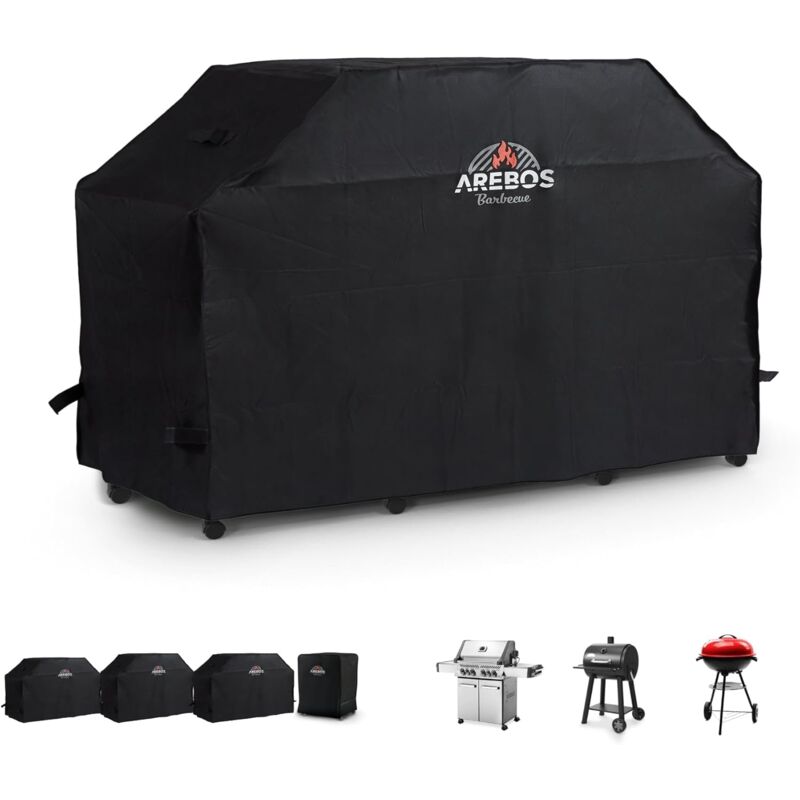 Housse de barbecue - Housse de barbecue à gaz imperméable - Housse de protection pour barbecue - 183 x 66 x 130 cm - Arebos