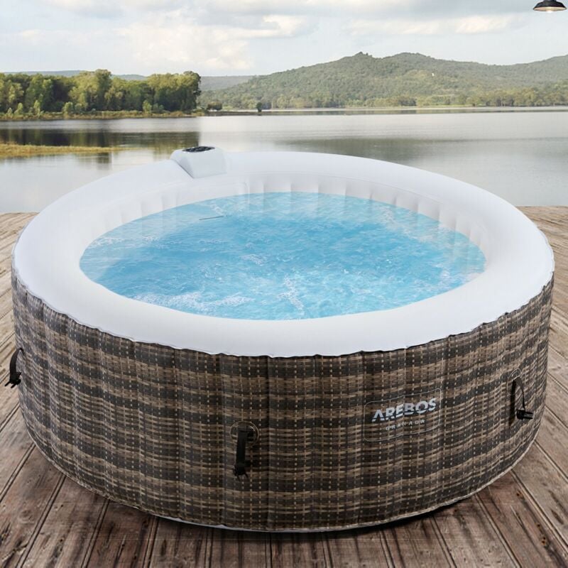 

In-Outdoor Whirlpool Spa Piscina Wellness Masaje Inflado automático - Arebos
