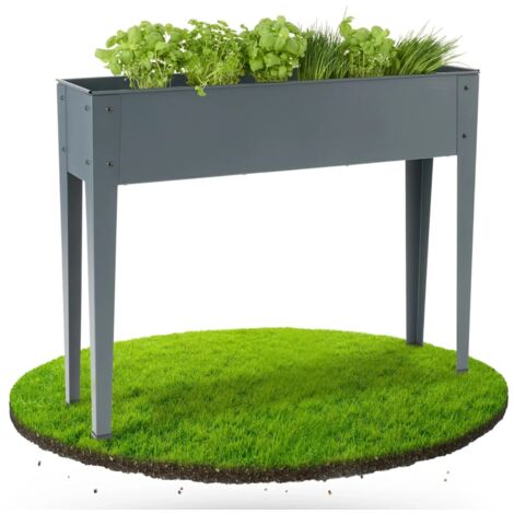 AREBOS Jardinera elevada Jardinera metálica Jardinera acero Jardinera con flores