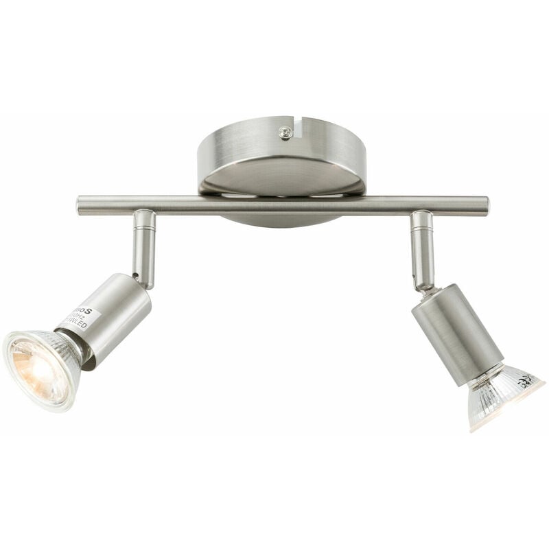 

Lámpara de techo LED con 2 focos 6 W - plata - Arebos