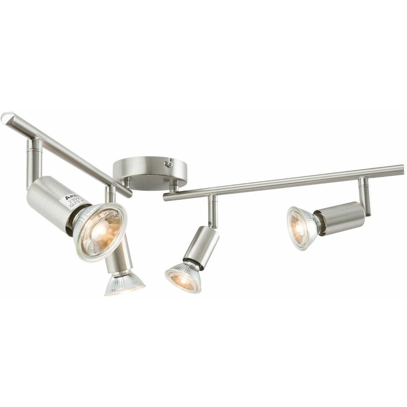 

Lámpara de techo LED con 4 focos 12 W - plata - Arebos