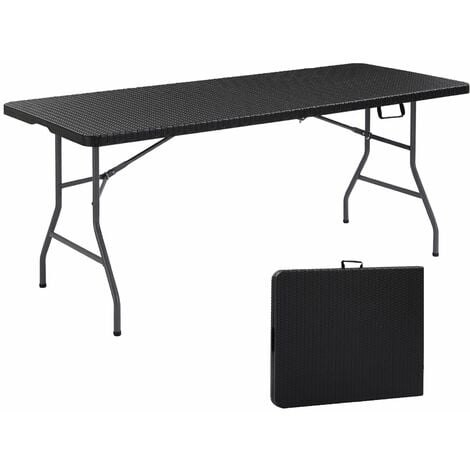 Arebos Mesa Plegable portatil jardin exterior 180×75×74 cm camping de max 8 personas buffet