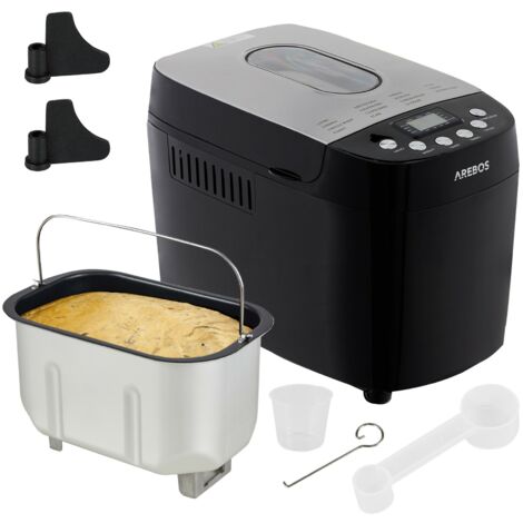 AREBOS Panificadora Capacidad 1500g 15 Programas 3 Niveles Automática 850W
