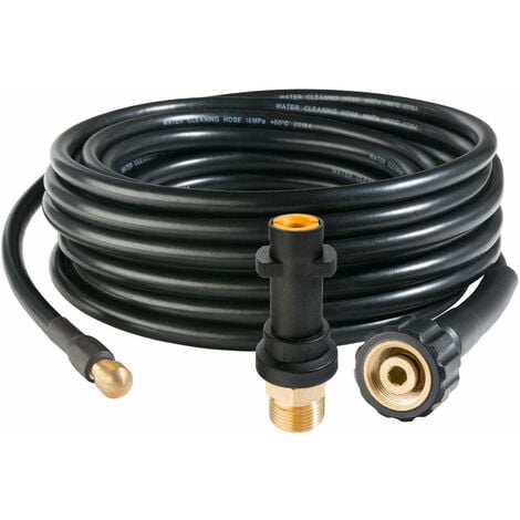 AREBOS Pipe Cleaning Hose Gutter Cleaning Hose 10 m 160 bar - black