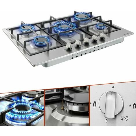 SMILE KN-03/1K - Cocina de Gas Portátil para camping, Hornillo Portátil, 3  quemadores ajustables, Tapa Desmontable blanco