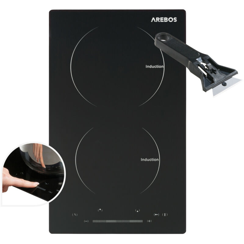 

AREBOS Placa de Inducción doble de cocina vitroceramica Inducción - Negro