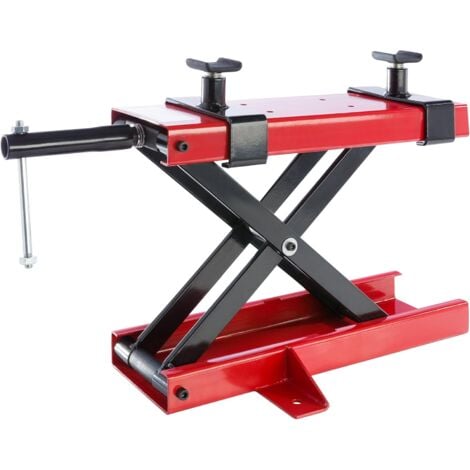 AREBOS Plateforme élévatrice pour Motos Bloc de Montage Ascenseur de Moto Rouge