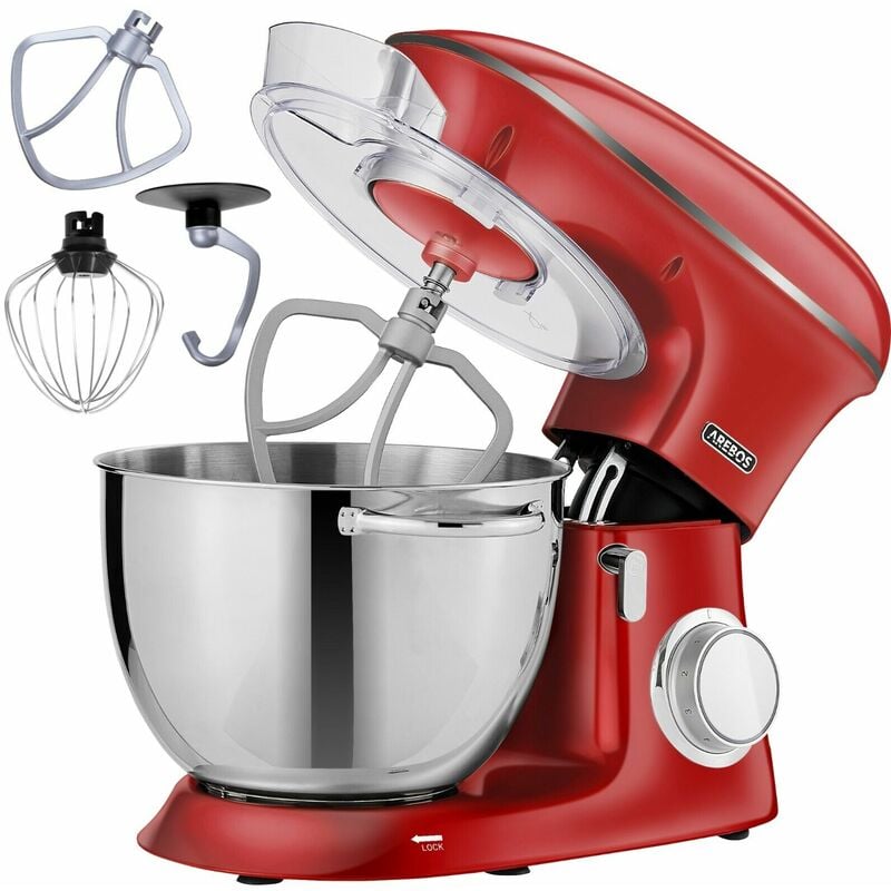 

Procesador Alimentos 1500W XXL 8L Tazón Mezcla Acero Inoxidable 6 Ajustes - rojo - Arebos