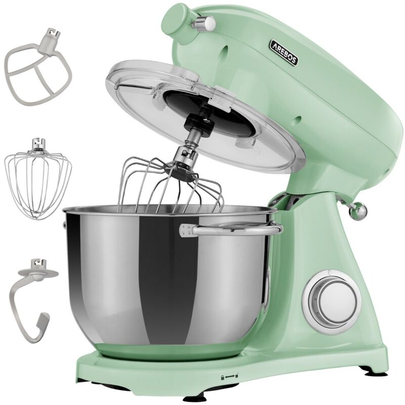 

AREBOS Procesador Alimentos 1800W 6L Cuenco Acero Inoxidable 6 Pasos Silencioso - Verde