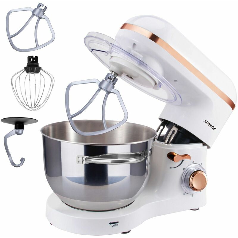 

Procesador de Alimentos 1500W 6L Tazón de Mezcla de Acero Inoxidable Blanco - Blanco - Arebos