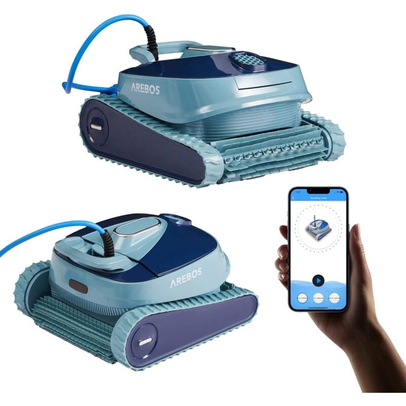 Arebos - Robot de piscine aspirateur de piscine aspirateur de sol nettoyeur