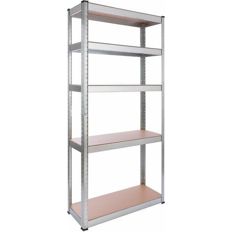 AREBOS Schwerlastregal 170 x 80 x 30 cm 350 kg Kellerregal Steckregal verzinkt - Verzinkt