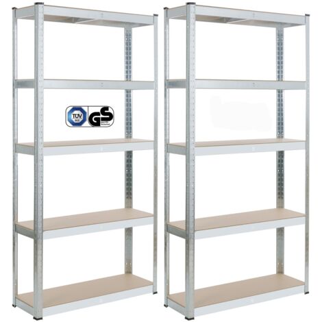AREBOS Schwerlastregal | Werkstattregal | 2er Set | 875kg |180x90x30cm