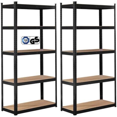 AREBOS Set of 2 Heavy Duty Shelving Cellar Shelving Boltless Shelving Storage Shelving Workshop Shelving
