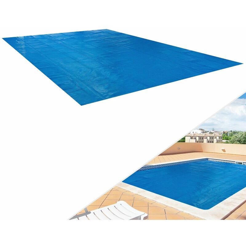 AREBOS Solar foil | Solar tarpaulin | Solar heating | Heating tarpaulin | Pool heating 6 x 4 m Blue - Blue