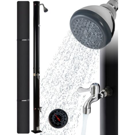 AREBOS Solar Shower with Thermometer 20L Garden Shower Solar Camping Shower Gard