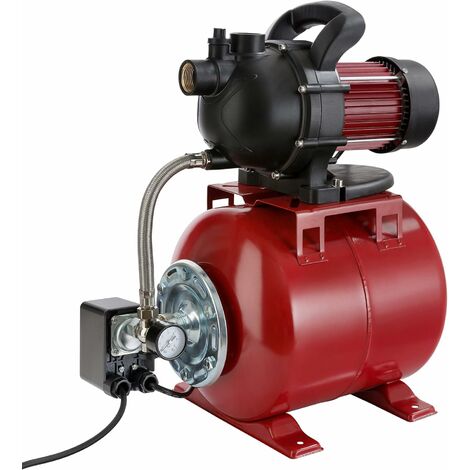 AREBOS Station Pompe Domestique Pompe d'arrosage 3500 l/h 1000W Surpresseur avec reservoir - Rouge