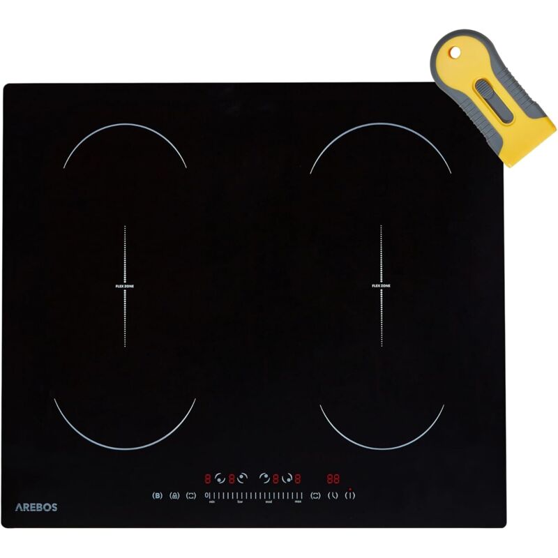 Arebos - Table cuisson à induction table cuisson vitrocéramique Autonome 4 zones