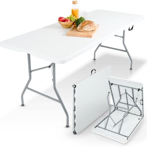 Arebos – Table pliante 182cm – Polyéthylène haute densité – Cadre en acier – Protection UV – 150 kg de charge – Pour événements intérieurs et extérieurs