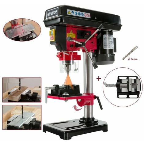 AREBOS Taladro de banco de 500 W Taladro de columna Taladro de pie Taladro láser
