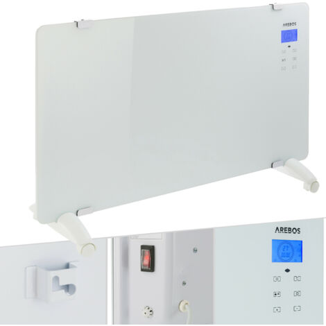 1000//2000 W Display LCD Telecomando e Rotelle Incl Radiatore Portatile Termoconvettore IP24 Riscaldatore Elettrico Klarstein Hot Spot CV20 Bianco Termostato