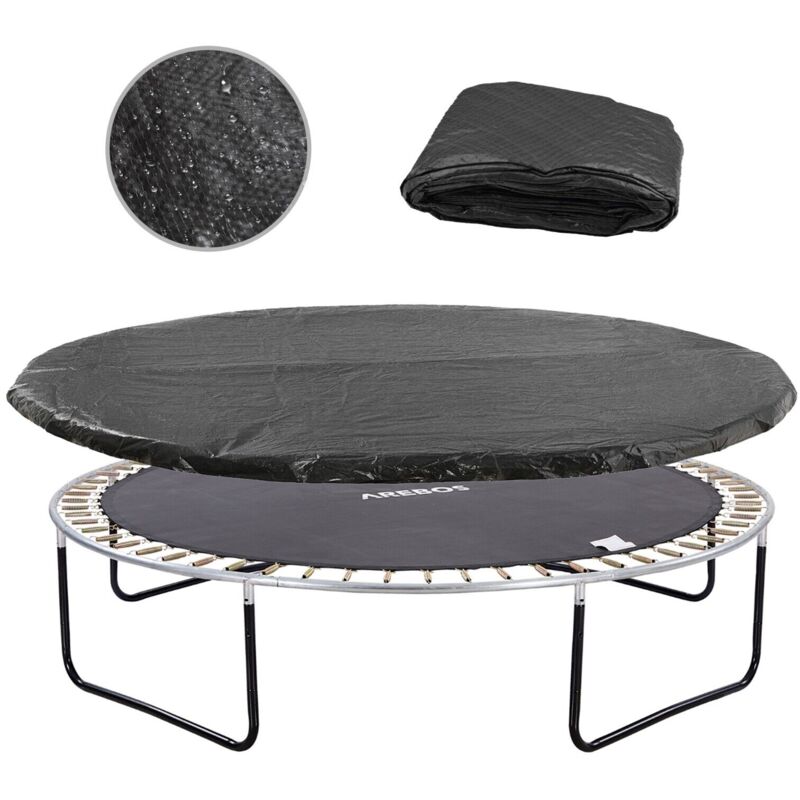 

Funda Para Cama Elástica Cubierta Para la lluvia 244 cm - Negro - Arebos