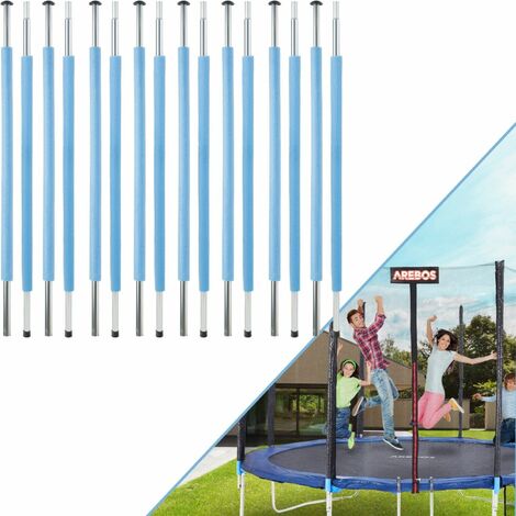 Trampolin-Stangen Für Sicherheitsnetz 222cm/233cm/254cm - 6 Oder 8 Stück, Silber