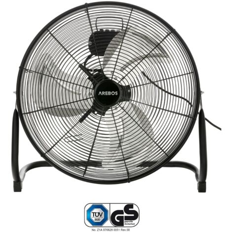 AREBOS Ventilatore da Pavimento Ventilatore a Getto Ventilatore 20 pollici Ø 50