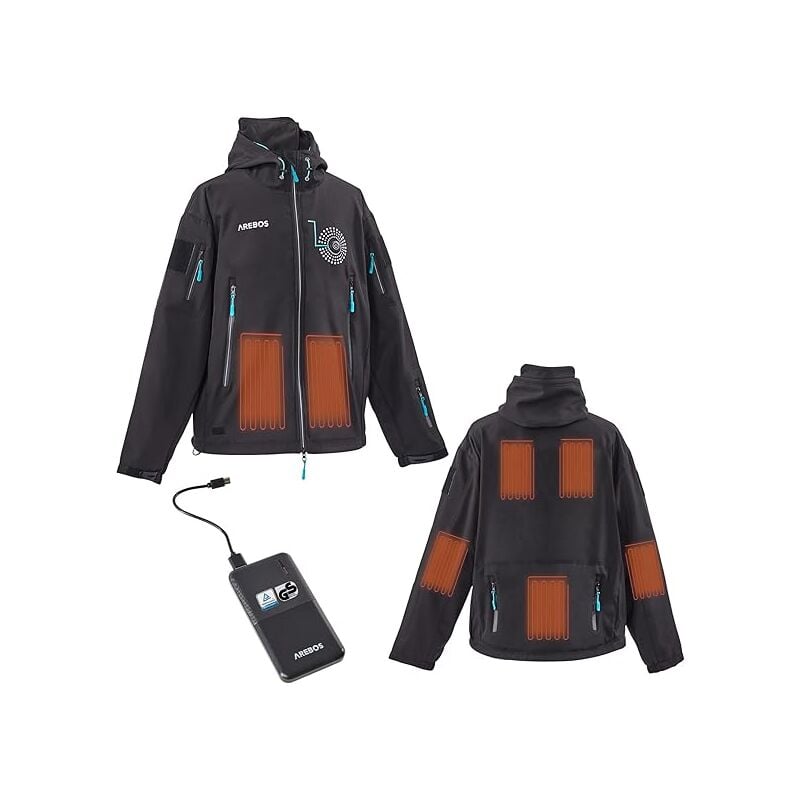 Arebos - Veste thermique chauffante Veste de sport chaude Veste d'extérieur unisex m