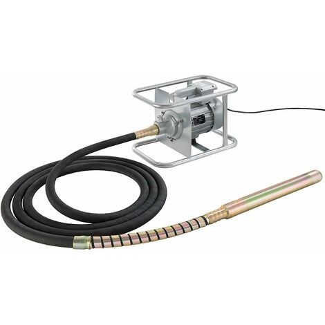 Arebos – Vibrateur à béton 1500W – Alimentation 230V – Longueur tuyau 6m – Pour béton frais et armé – Moteur puissant 2850 tr/min