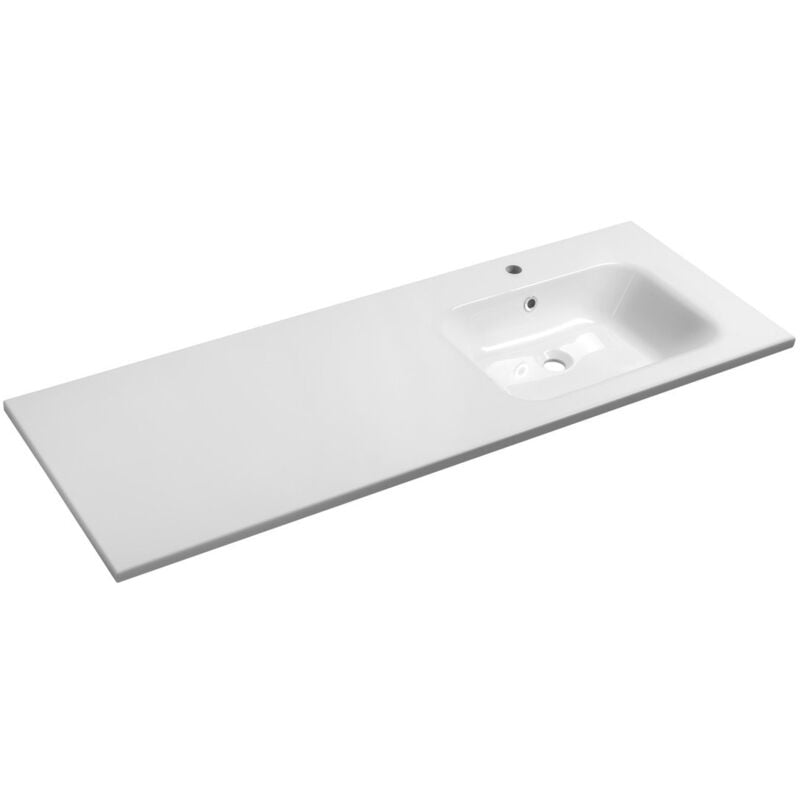 Sapho - areca Cultured Marble Washbasin 141x51,5cm, droit, blanc