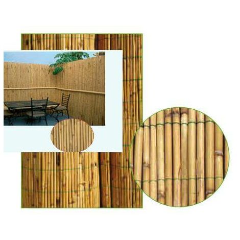 Arella canna passante Master frangivista in cannette di bamboo 1x3 mt rilegate con filo metallico passante per giardino esterno