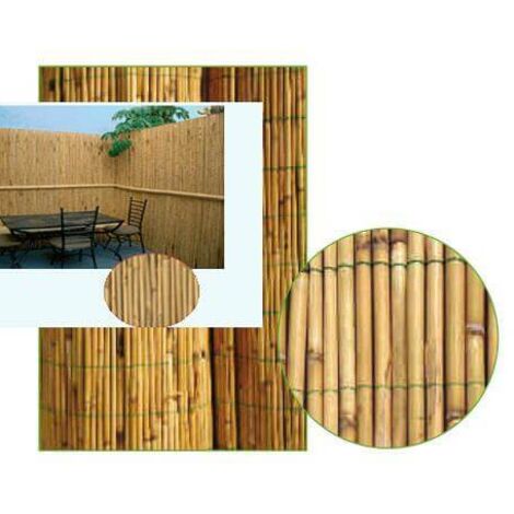 Arella canna passante Master frangivista in cannette di bamboo 1x3 mt rilegate con filo metallico passante per giardino esterno