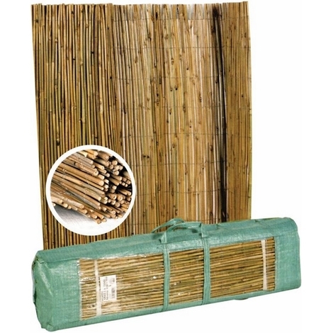 Arella in Bamboo Naturale a Canna Grossa Legata Filo Ferro 1x3 mt