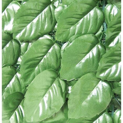 VivaGarden Rotolo di Siepe Artificiale per Balcone e Giardino in PE Anti-UV con  Foglie Verde Scuro 300x100cm - 200844