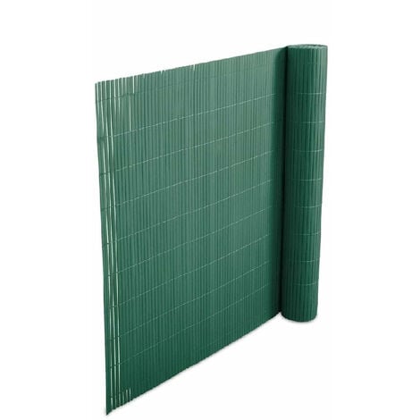 Mitepek - Recinzione, separè in pvc con foglie di lauro e rete oscurante  verde 300x100cm Fredi