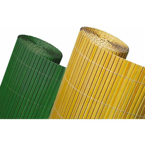 Mitepek - Recinzione, separè in pvc con foglie di lauro e rete oscurante  verde 300x100cm Fredi