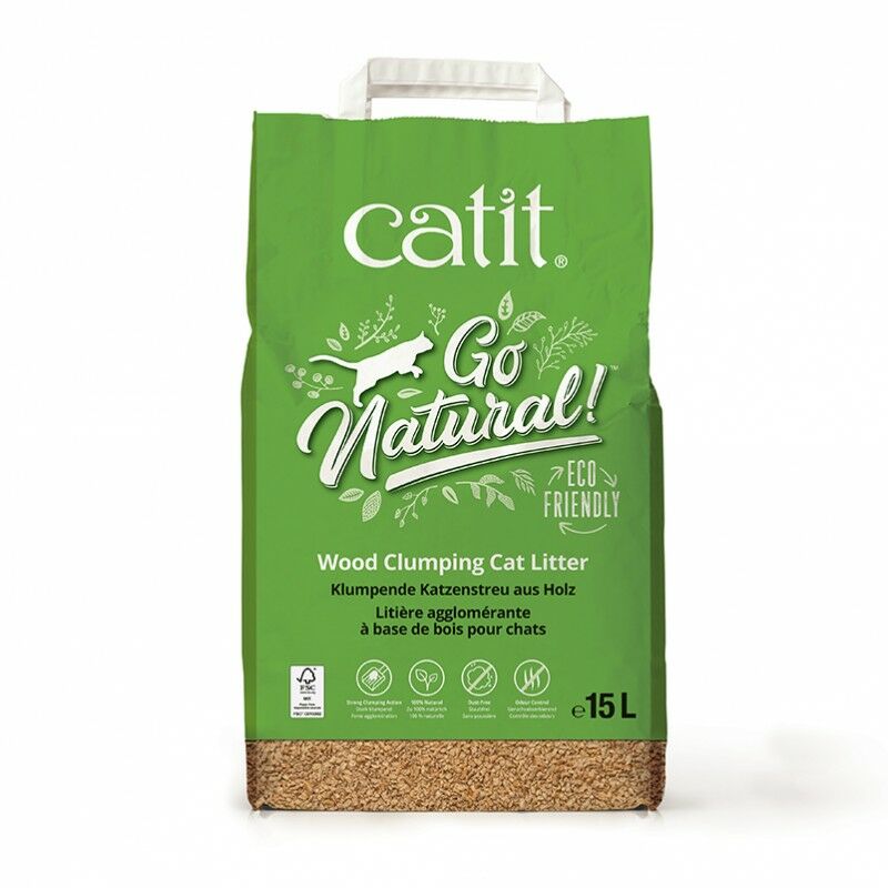 

go natural! arena de madera aglom. 15l 7,9kg - Catit