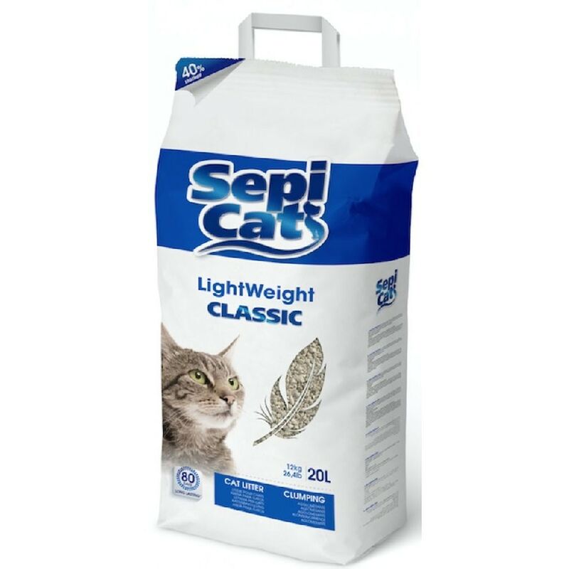 

Global - Arena para gatos 20 litros | Arena absorbente Sepicat Lightweight Classic | Arena absorbente para mascotas