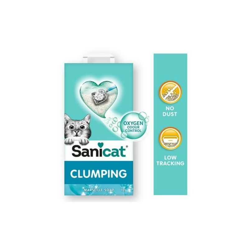 

Clumping Arena aglomerante 10L Arena para gatos perfume jabón de marsella - Sanicat