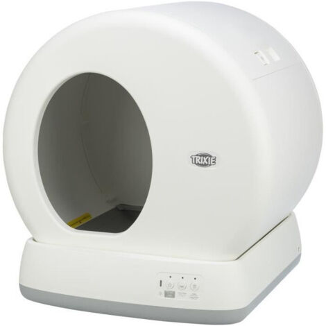 Arena para gatos TRIXIE - Autolimpiable - Plástico - 53 × 55,5 × 52 cm - Blanco