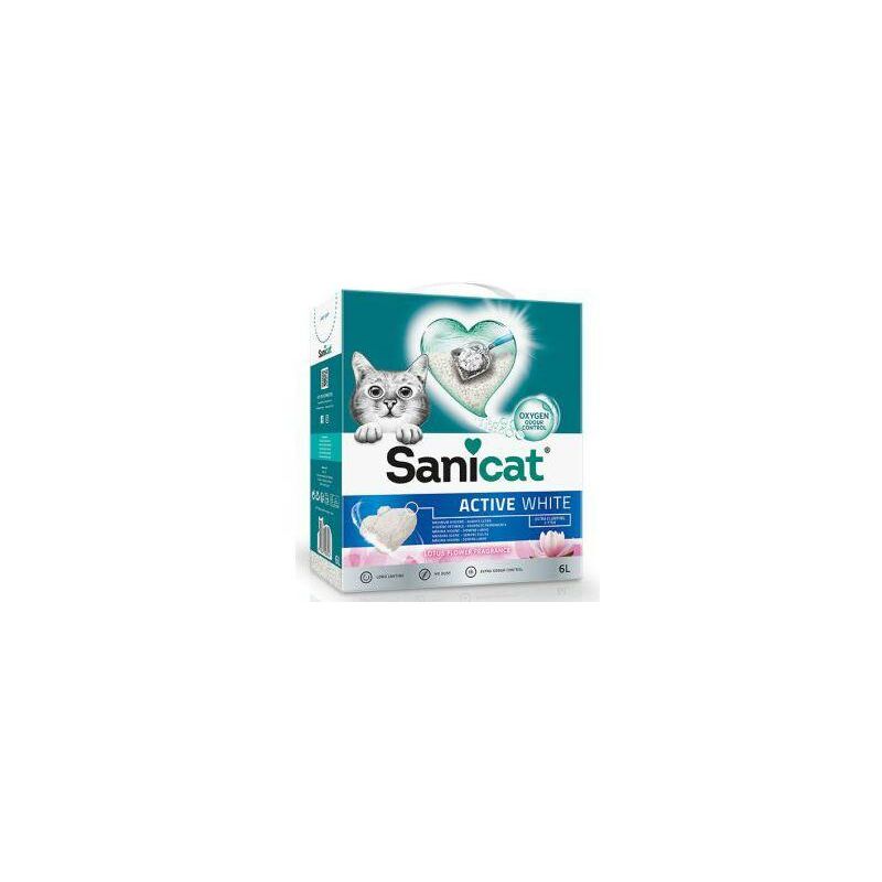

Active White 6l Arena para gatos perfume flor de loto - Sanicat